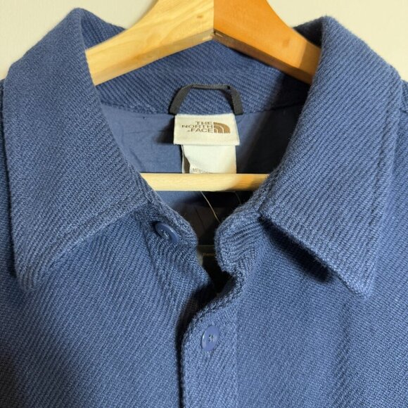 NWT The North Face Valley Twill Flannel Shirt Mens XL Summit Navy Outdoor Preppy - Picture 7 of 16